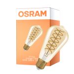 Osram Vintage 1906 LED E27 Edison Filament Guld 8.8W 806lm - 824 Ekstra Varm Hvid | Dæmpbar - Erstatter 60W