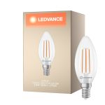 Ledvance Classic LED E14 Kerte Filament Klar 3.8W 806lm - 827 Ekstra Varm Hvid | Erstatter 60W