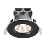 Fordelspakke 3x Nordlux Downlight Fremont Metal Sort 4.5W 345lm 36D - 827 Ekstra Varm Hvid | 85mm - IP65 - Dæmpbar