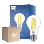 Fordelspakke 4x Philips MASTER Value LED Pære E27 Pære klar 11.2W 1521lm - 927 ekstra varm hvid | bedste farvegengivelse - dæmpbar - erstatter 100W
