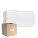 Fordelspakke 5x Philips LED Sikkerhed Ledinaire WL055V Hvid 6W 630lm - 840 Kold Hvid | 374x150mm - IP65 - Bevægelsessensor