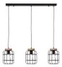 Brilliant Gwen Pendel Lampe Metal Træ Sort | Egnet til 3x E27