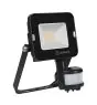 Ledvance LED projektør Kompakt sort 10W 900lm 100D - 830 varm hvid | IP65 - symmetrisk - Bevægelses- og lyssensor