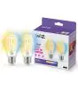 Dobbeltpakke 2x WiZ Smart LED E27 Pære Filament 7W 806lm | Bedste Farvegengivelse - Dæmpbar - Erstatter 60W