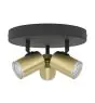 Eglo Loftlampe Consuma 1 Stål Sort Guld | IP44 - Egnet til 3x GU10 
