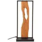Brilliant Bordlampe Chaumont Aluminium Metal Træ Sort 8W 940lm - 830 Varm Hvid
