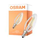 Osram LED Superstar Classic E14 Kerte Filament Klar 2.2W 300lm - 927 Ekstra Varm Hvid | Dæmpbar -  Erstatter 25W