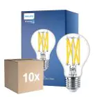 Fordelspakke 10x Philips Master LED E27 Pære Filament Klar 10.5W 1521lm - 922-927 Dim To Warm | Bedste Farvegengivelse - Dæmpbar - Erstatter 100W
