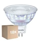 Fordelspakke 10x Philips Master LED Spot GU5.3 MR16 7.5W 621lm 36D - 922-927 Dim To Warm | Bedste Farvegengivelse - Dæmpbar - Erstatter 50W