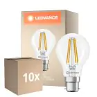 Fordelspakke 10x Ledvance Classic LED B22 Pære Filament Klar 5.9W 806lm - 827 Ekstra Varm Hvid | Erstatter 60W