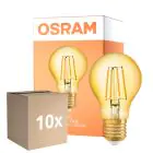 Fordelspakke 10x Osram Vintage 1906 LED E27 Pære Filament Guld 7.5W 865lm - 825 Ekstra Varm Hvid | Erstatter 60W