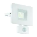 Eglo Vægbelysning Faedo 3 Aluminium Hvid 21W 2300lm - 850 Kold Hvid | IP44 - Bevægelsessensor