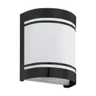 Eglo Vægbelysning Cerno Stål Sort | IP44 - Egnet til 1x E27